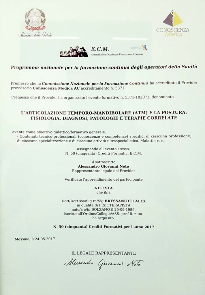 L'articolazione temporo-mandibolare (ATM) e la postura:
