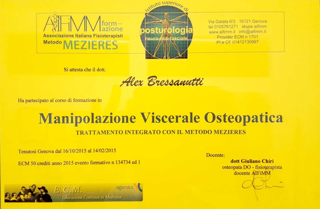 Manipolazione Viscerale Osteopatica